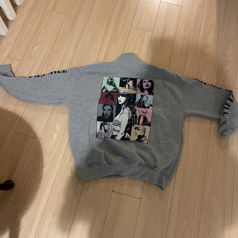 ERAS TOUR GREY ZIP UP JACKET